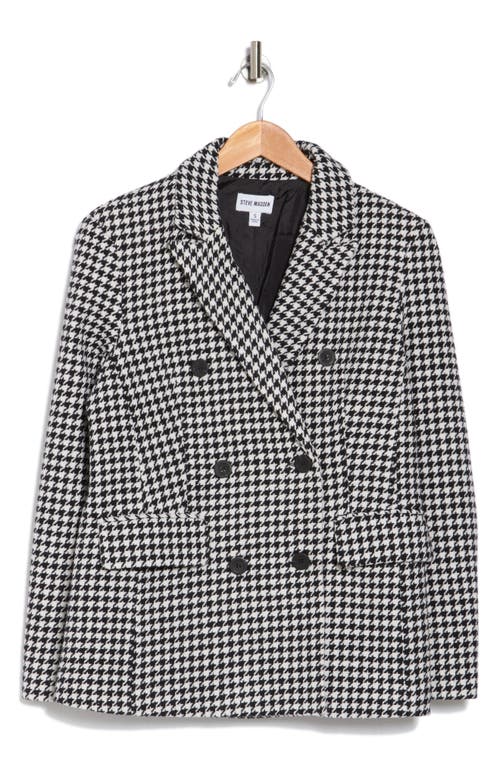 Shop Bb Dakota By Steve Madden Houndstooth Peacoat In Black/white