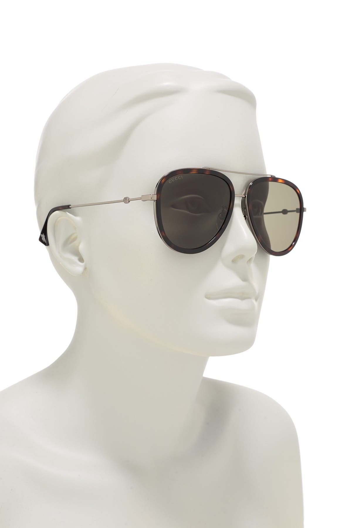 gucci aviator 57mm sunglasses