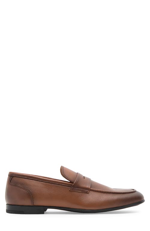 Vittorio Russo Millar Penny Loafer In Brown Grain