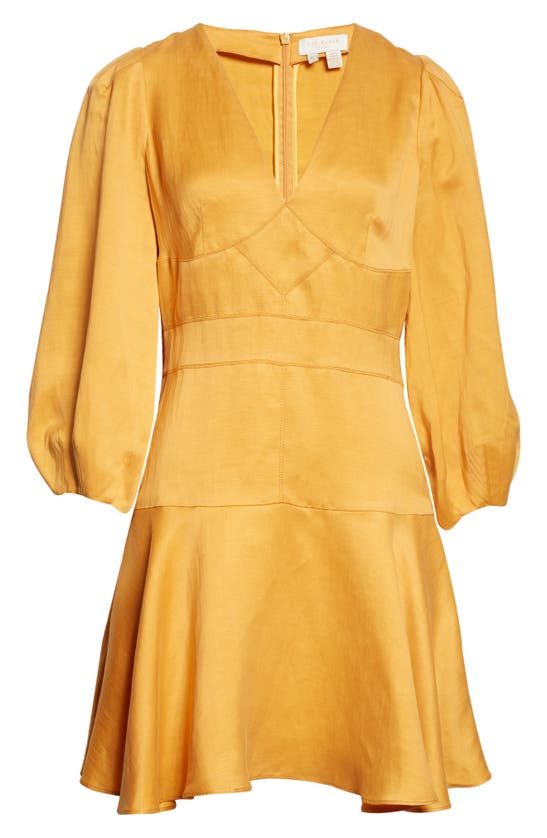 Shop Ted Baker Dorota Topstitch Minidress In Dark Orange