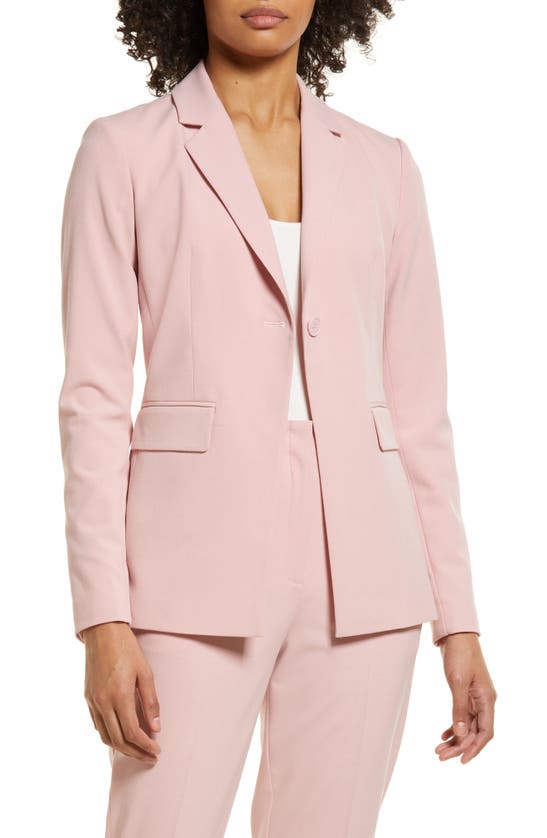 Nordstrom Cinched Waist Blazer In Pink Zephyr