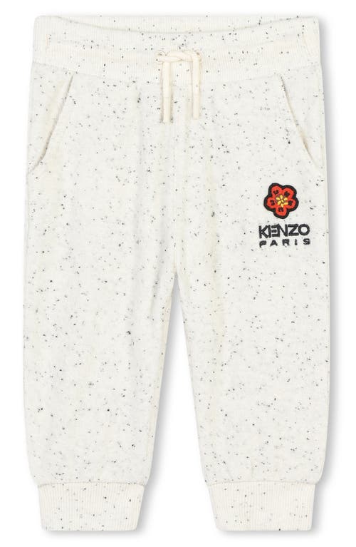 Shop Kenzo Kids' Cotton Blend Sweatshirt & Sweatpants Set In Off White Marl