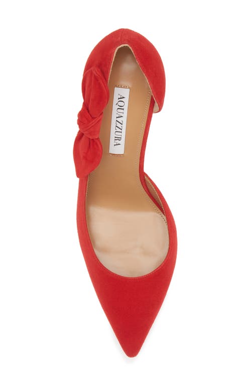 Shop Aquazzura Very Bow Tie Pointed Toe Pump In Lipstick