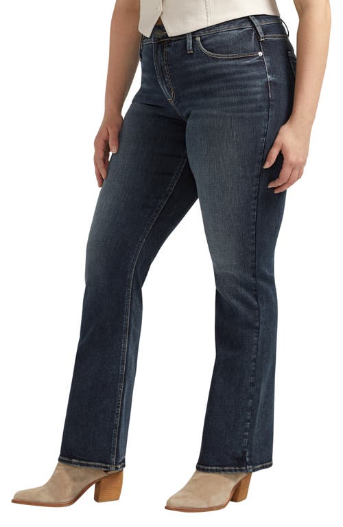 Shop Silver Jeans Co. Suki Curvy Mid Rise Bootcut Jeans In Indigo