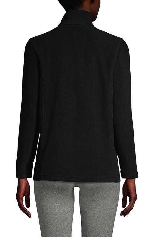 Lands' End Anyweather Fleece Full Zip Jacket In Black