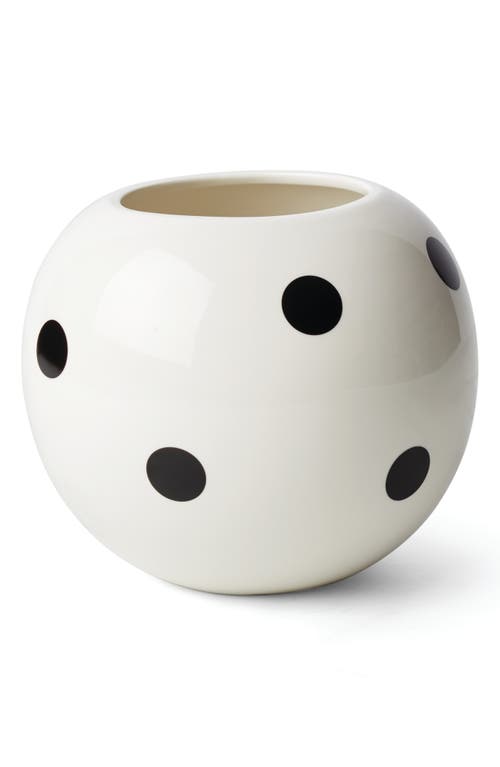 Kate Spade New York On The Dot Rose Bowl In Black/white