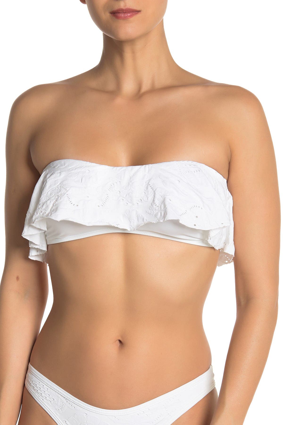 l space lynn ruffle bikini top