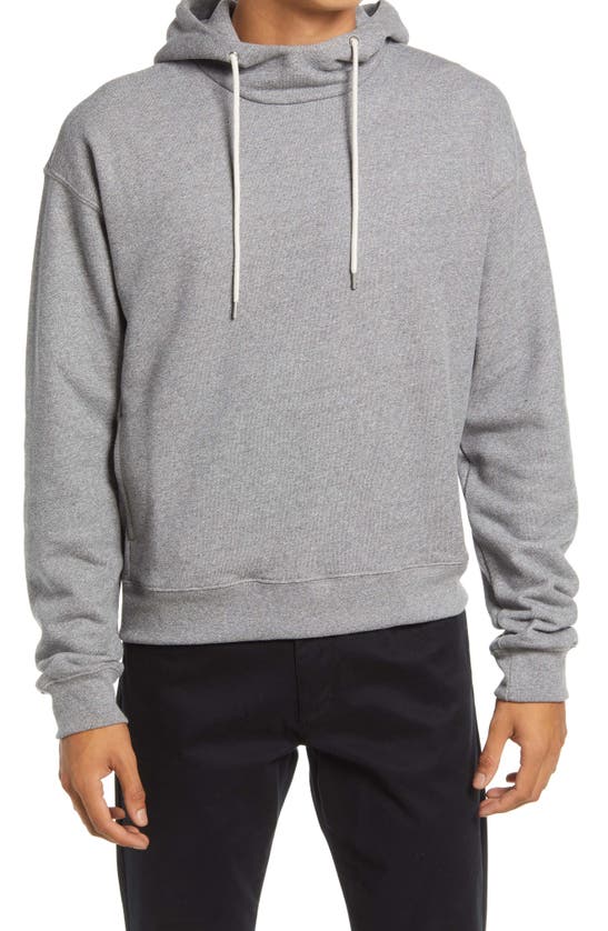 John Elliott Mock Neck Hoodie In Dark Grey