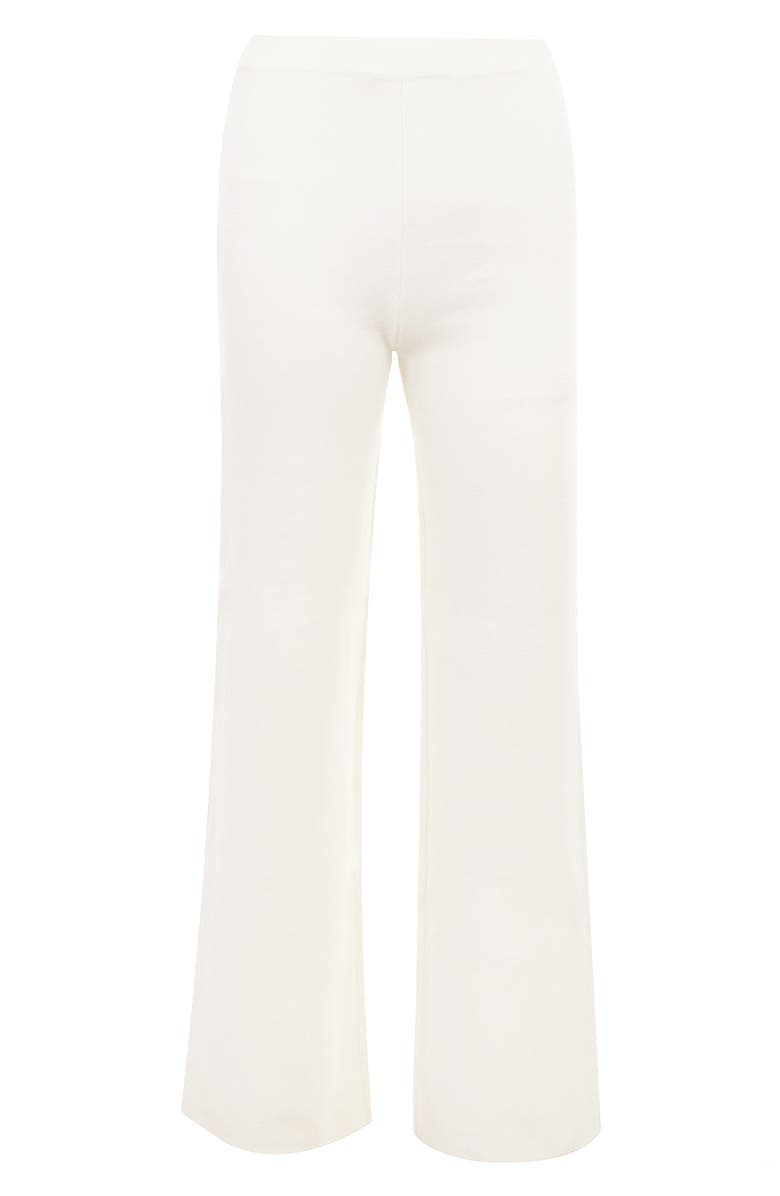 HOUSE OF CB Vanna Cotton Blend Flare Pants, Alternate, color, White