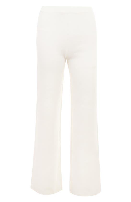 Shop House Of Cb Vanna Cotton Blend Flare Pants In White