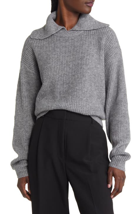 shawl collar sweater black