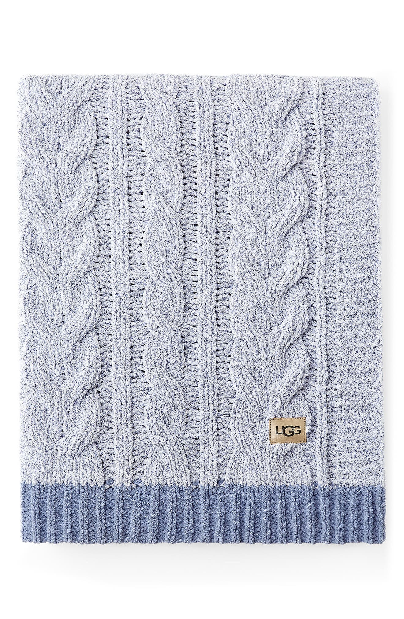 ugg avalon reversible throw blanket in glacier grey