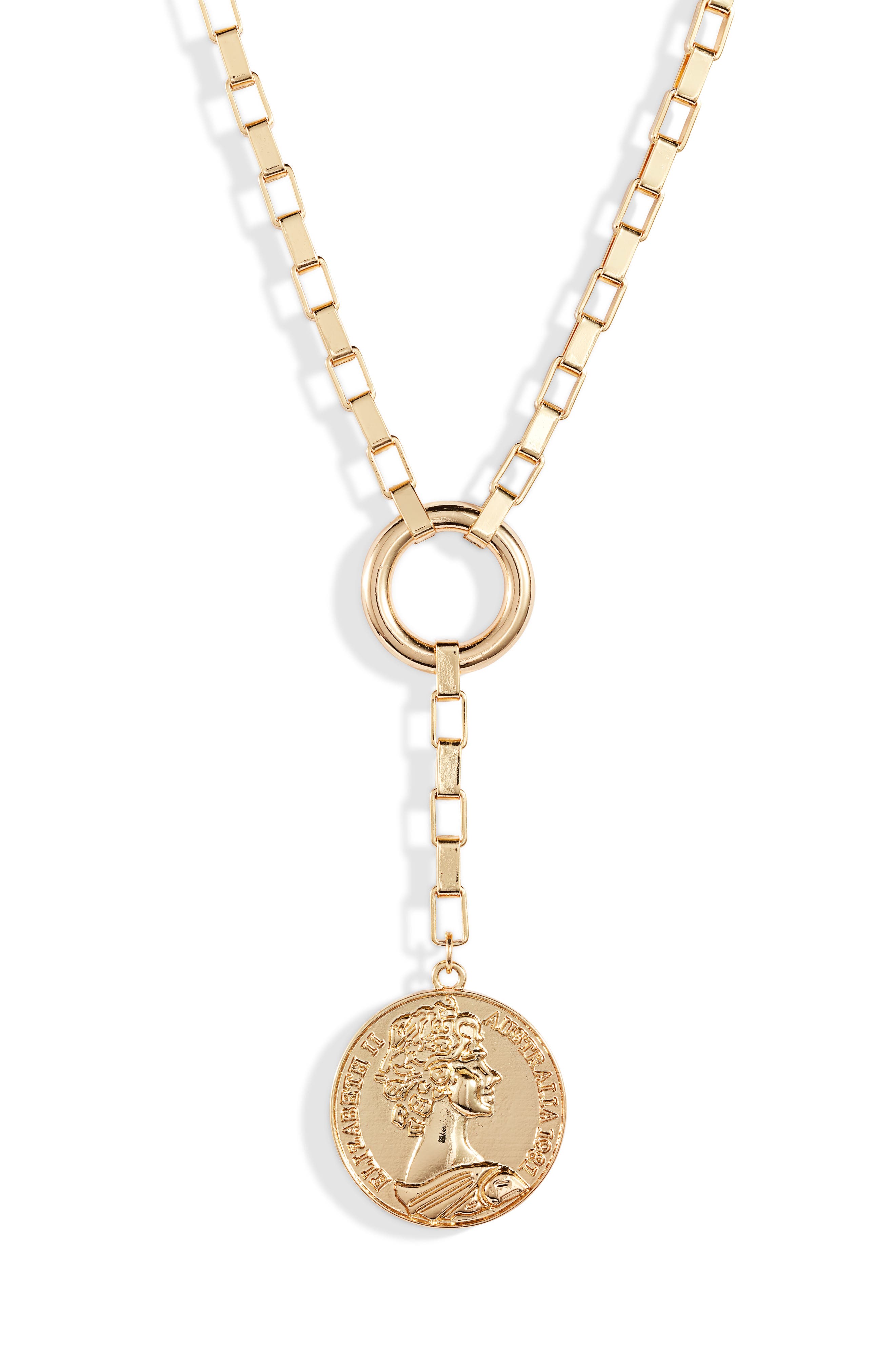 Ettika Large Coin Lariat Necklace Nordstrom