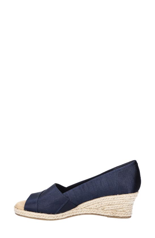 Easy Street Women's Jasper Super Flex Espadrille Sandals In Navy Thai Silk