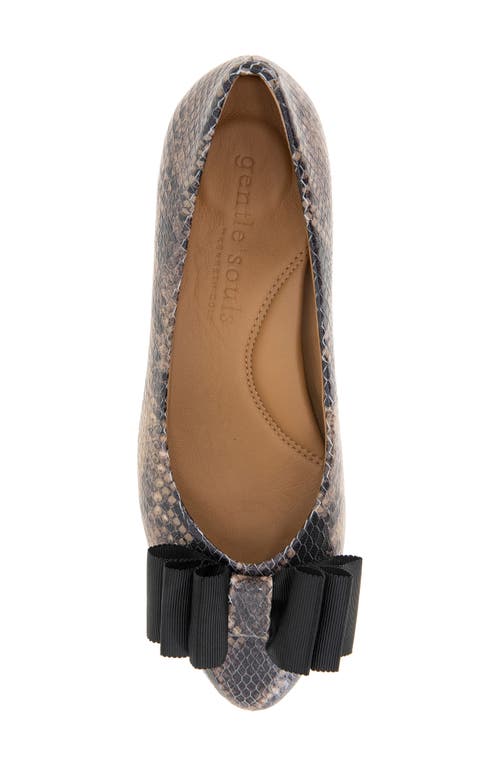 Shop Gentle Souls By Kenneth Cole Atlas Flat In Brown Snake Leather