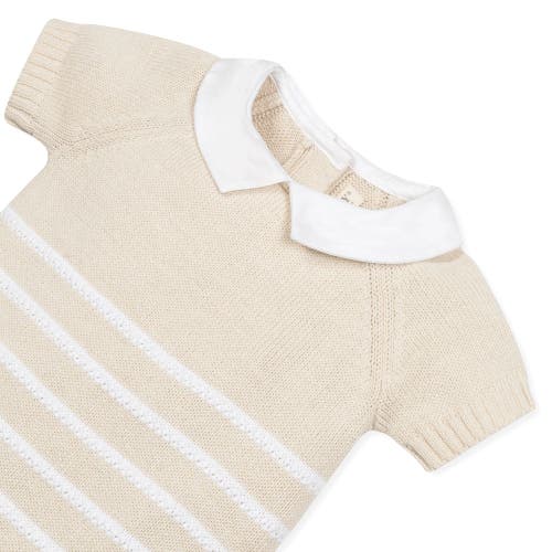 Shop Hope & Henry Baby Organic Shortie Sweater Romper, Infant In Natural And White