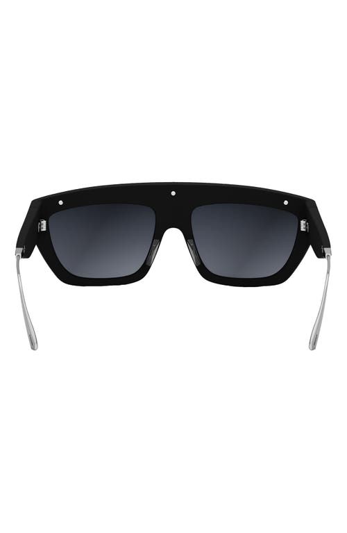 Shop Dior 'club M7u Mask Sunglasses In Matte Black/smoke Mirror