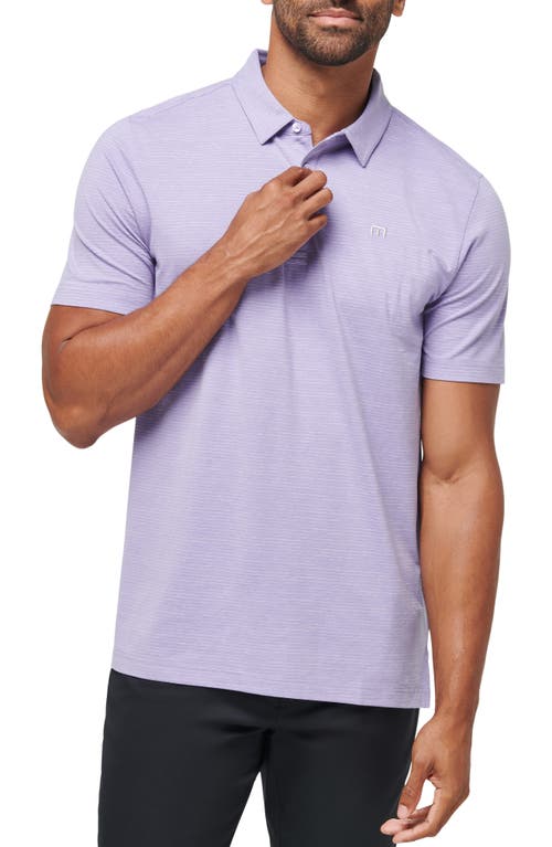 Travismathew The Heater Solid Short Sleeve Performance Polo In Purple