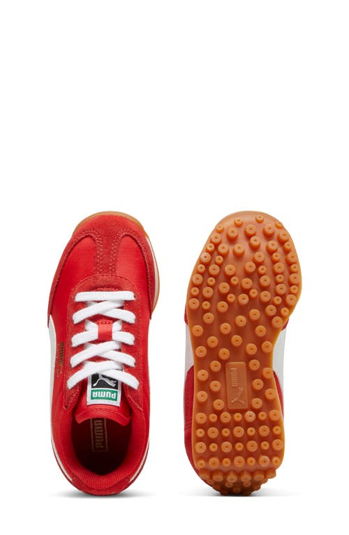 Puma Kids' Easy Rider Sneaker In Red- White