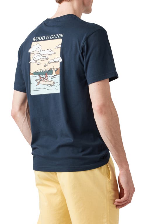 Rodd & Gunn Hauraki Gulf Graphic Tee In Navy