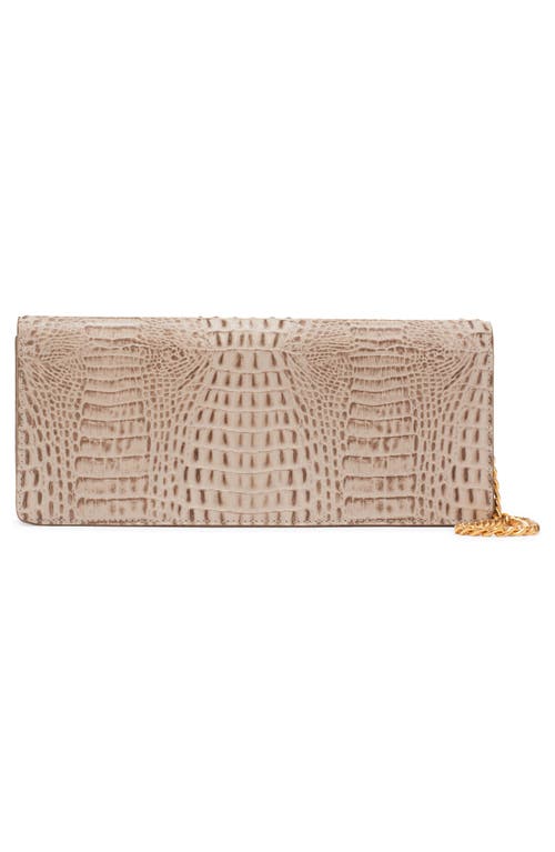 Shop Tom Ford Wallis Croc Embossed Clutch In 1g024 Pearl Grey