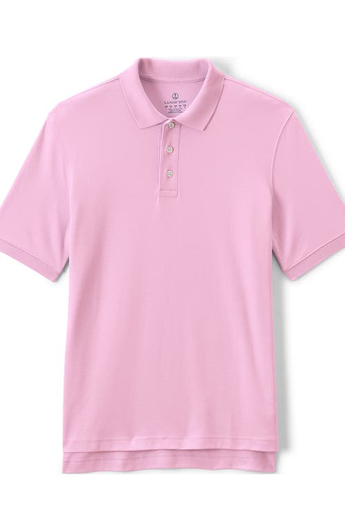 Lands' End School Uniform Long Sleeve Interlock Polo Shirt In Ice Pink