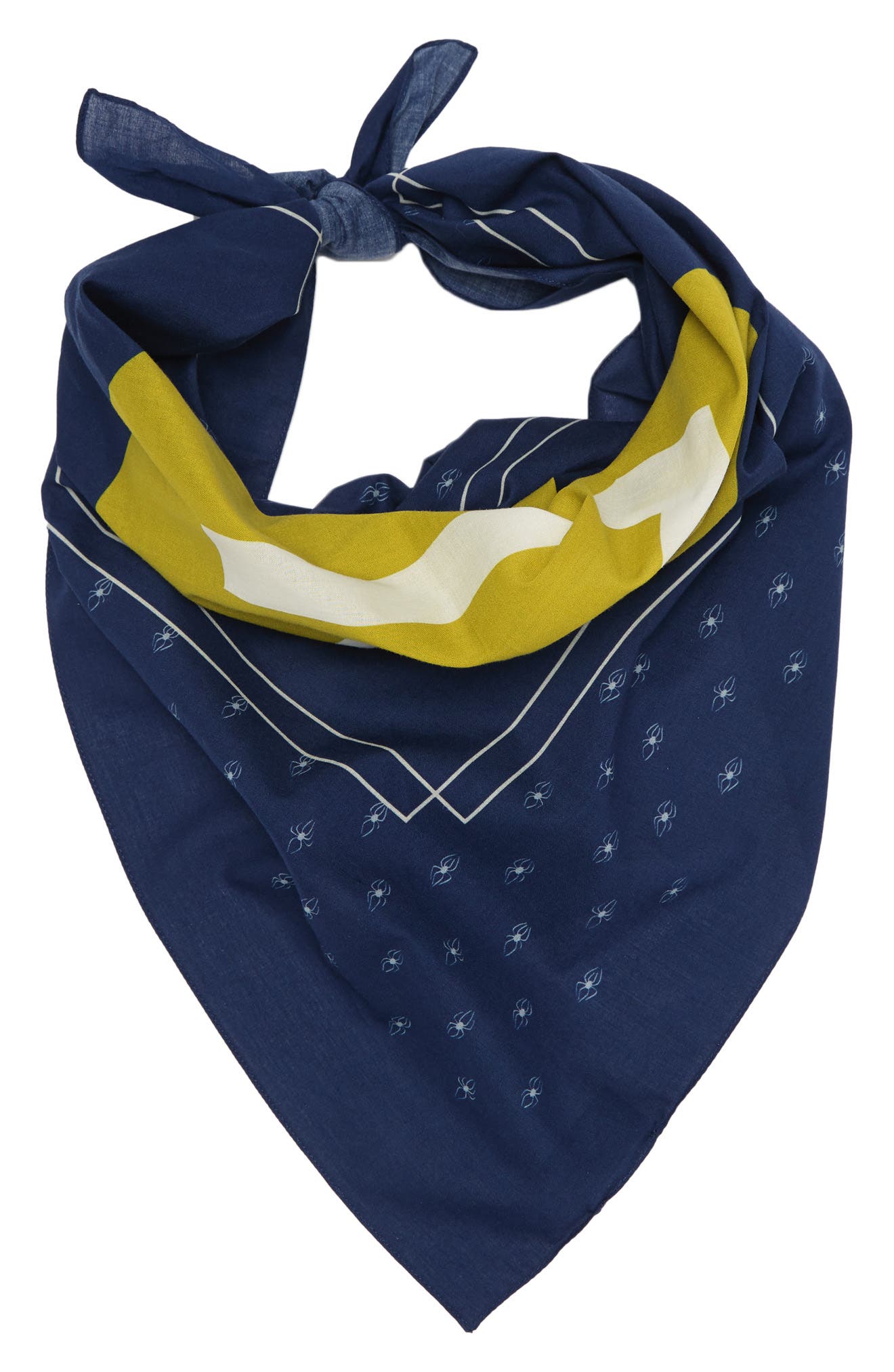 Billy Reid Spider Print Bandana In Navy ModeSens