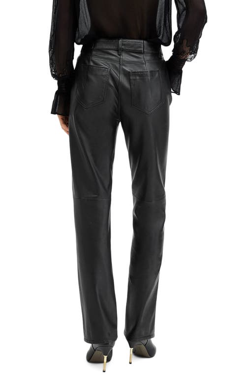 Shop Allsaints Saige Leather Pants In Black