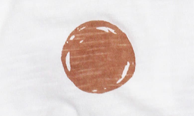 Shop L'ovedbaby Polka Dot Organic Cotton Tie Shoulder Romper In Adobe Dot