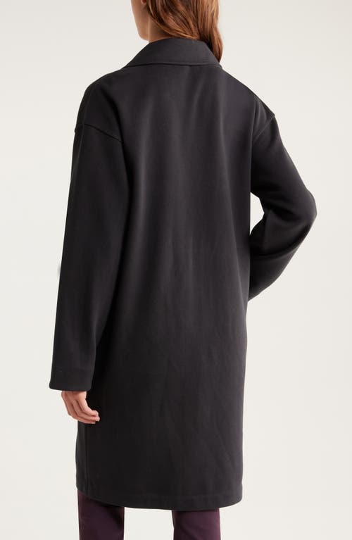 Shop Zella Cloud Fleece Longline Blazer In Black