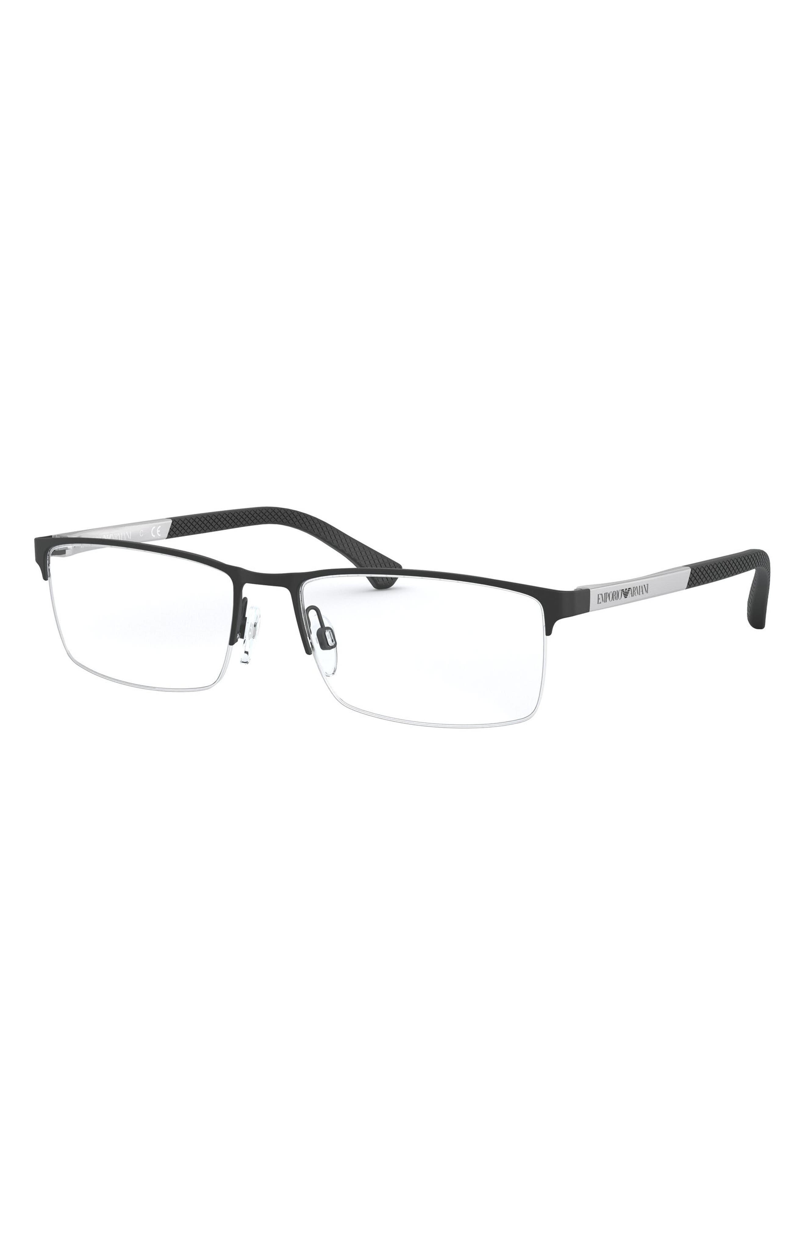 emporio armani half rim glasses