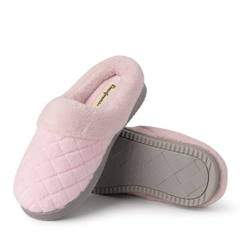 Dearfoams Women's Libby Quilted Terry Clog Slippers In Fresh Pink