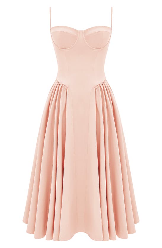 HOUSE OF CB HOUSE OF CB SAMARIA CORSET FIT & FLARE DRESS 