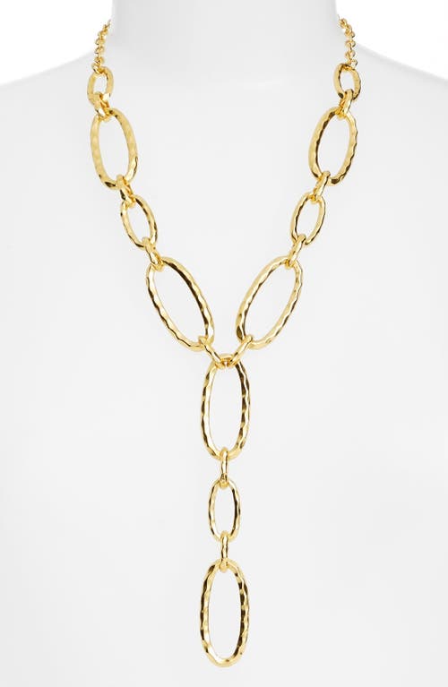Karine Sultan Link Y-Necklace in Gold