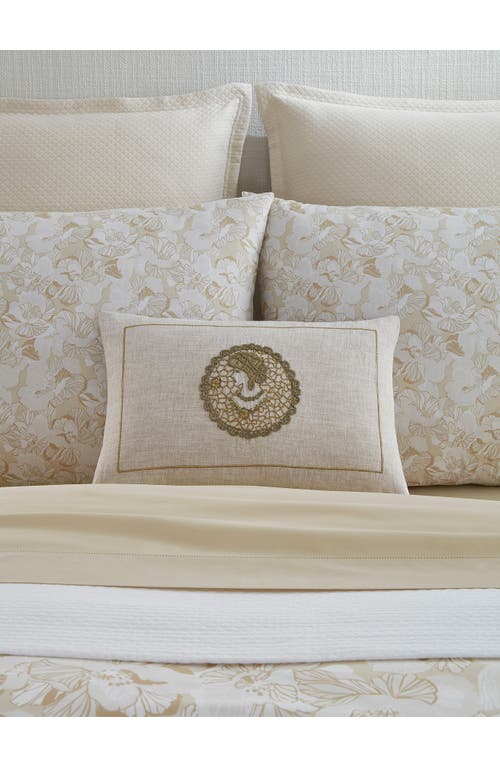 Shop Sferra Cameo Accent Pillow In Natural/gold