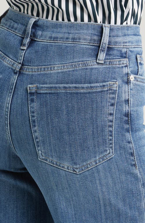 Frame Le Slim Palazzo Raw After Cropped Jeans In Daphne Blue