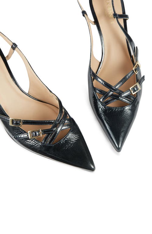 Shop Lk Bennett Caprice Slingback Pointed Toe Pump In Midnight