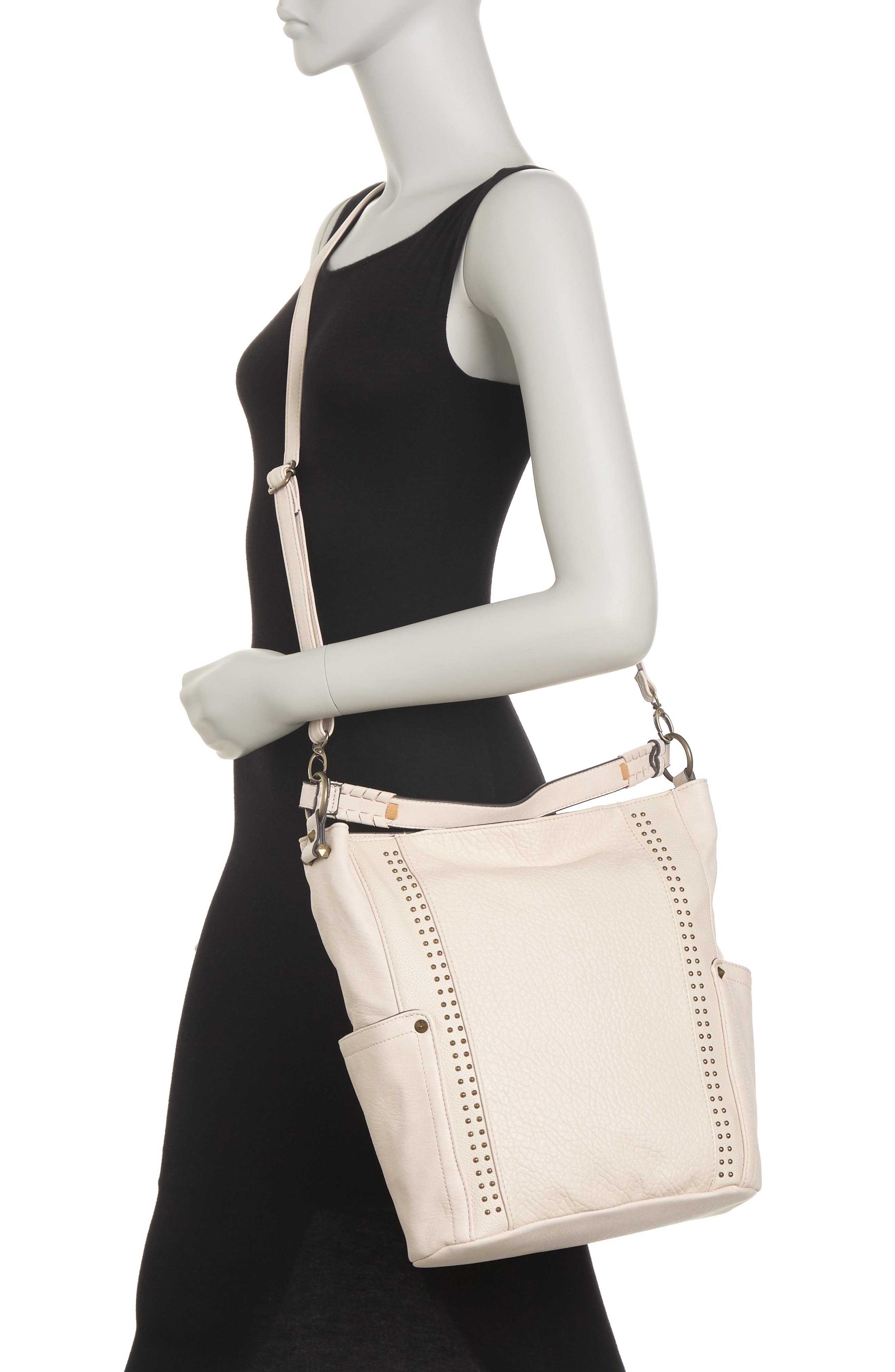 Jessica Simpson Ellie Studded Hobo Bag In Gardenia