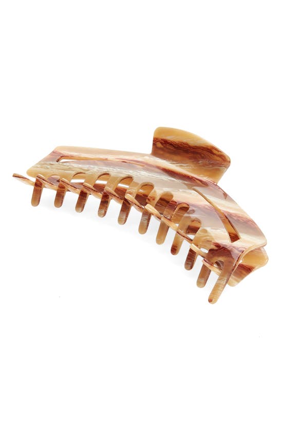 Tasha Large Resin Jaw Hair Clips In Neutral Brown