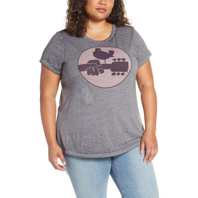 Plus Size Lucky Brand Woodstock Graphic T-Shirt, Grey