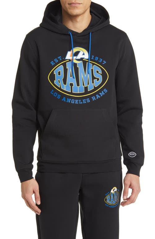 BOSS x NFL Touchback Graphic Hoodie Los Angeles Rams Black at Nordstrom,