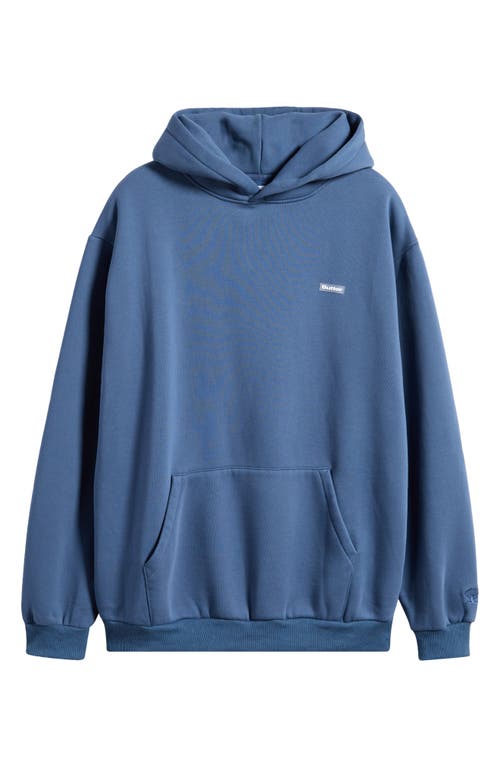 Shop Butter Goods Basic Logo Hoodie In Denim