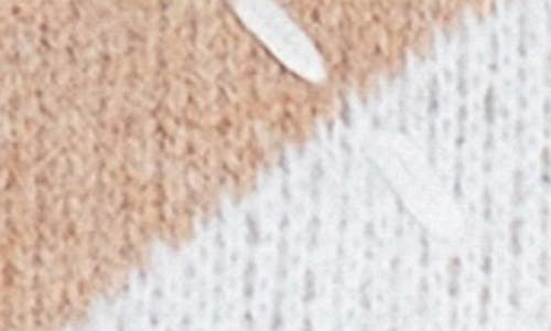 English Factory Argyle Crop Cardigan In White