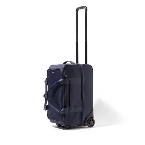 Baggallini Gramercy Wheeled Carry On Duffel Bag In French Navy