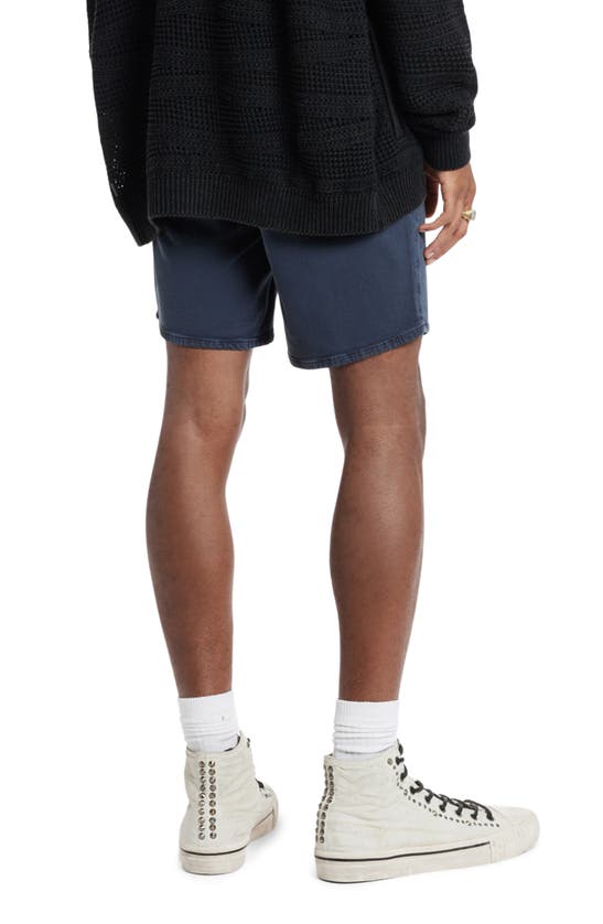 Shop John Varvatos Gary Garment Dyed Shorts In Navy