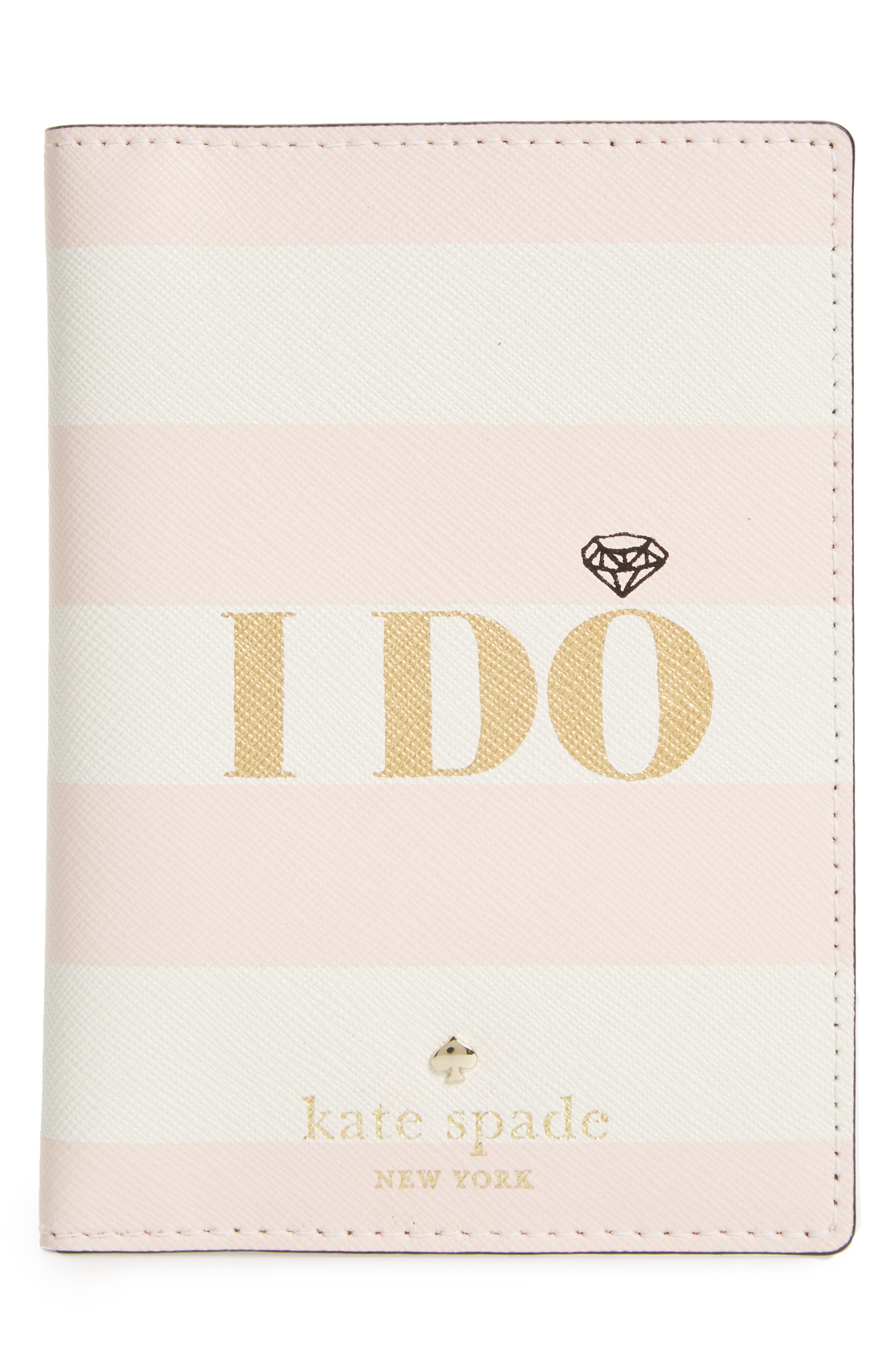 kate spade new york wedding belles i do/i did leather passport holder