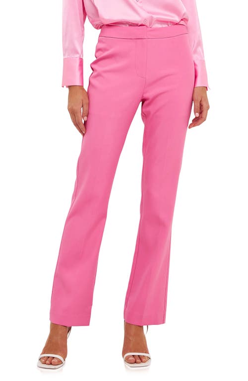 Endless Rose Flat Front Trousers Pink at Nordstrom,