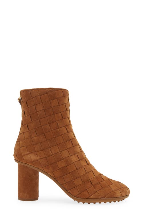 Bottega Veneta Atomic Intrecciato Suede Ankle Boots In Brown