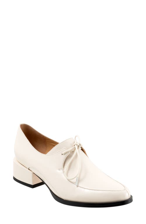 Shop Eos Footwear Casi Derby In Bone Patent