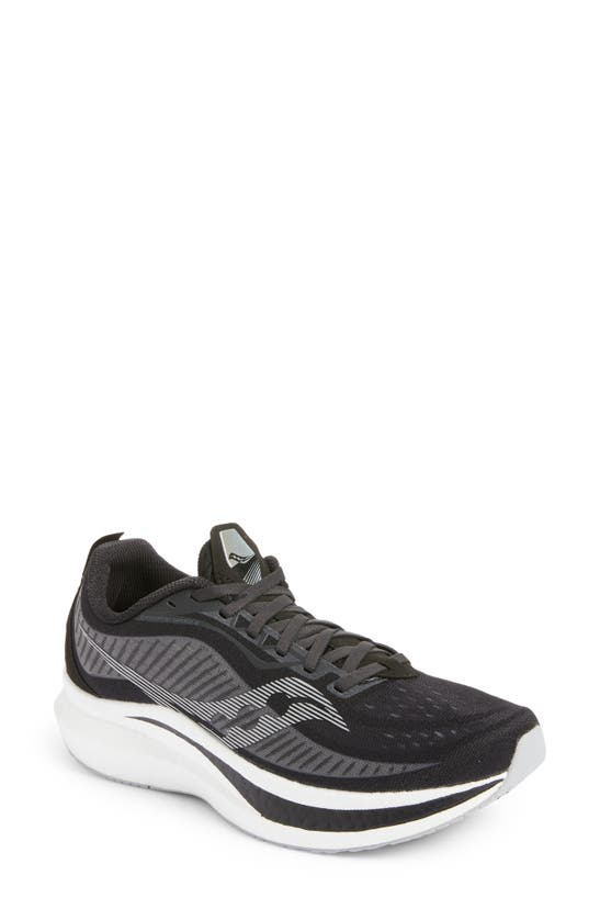 Saucony Endorphin Speed Running Shoe In Black/ White